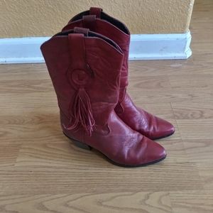 RED VINTAGE WESTERN LAREDO BOOTS